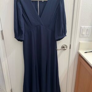 Elegant Navy Midi Dress